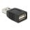 Adattatore DeLock 65520 USB 2.0 A maschio a A femmina placcato oro nero