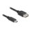 Cabo USB DeLock 81536 USB-C a USB-A 2.0 1 m Preto