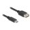 Cabo USB DeLock 81536 USB-C a USB-A 2.0 1 m Preto