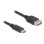 Cabo USB DeLock 81536 USB-C a USB-A 2.0 1 m Preto