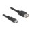 Cabo USB DeLock 81536 USB-C a USB-A 2.0 1 m Preto