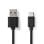 Câble USB NEDIS CCGL60601BK10 1 m USB-A vers USB-C 2.0 Noir