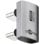 Adattatore USB-C Goobay 74446 Maschio a Maschio Angolato 40Gbps 240W Argento