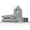 Bloqueador de port USB Lindy 40454 Kit 4 bloqueurs et 1 clé blanc ABS