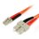 Cabo fibra óptica StarTech FIBLCSC1 multimodo duplex LC-SC 1 m LSZH laranja