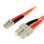 Cabo fibra óptica StarTech FIBLCSC1 multimodo duplex LC-SC 1 m LSZH laranja