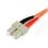 Cabo fibra óptica StarTech FIBLCSC1 multimodo duplex LC-SC 1 m LSZH laranja