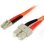 Cabo fibra óptica StarTech FIBLCSC1 multimodo duplex LC-SC 1 m LSZH laranja