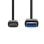 Cabo USB NEDIS CCGL61600BK10 USB-A para USB-C 1 m Preto 5 Gbit/s