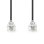 Câble téléphonique NEDIS TCGL90200BK20 2 m RJ-11 noir
