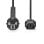 Cable de alimentación Nedis CEGL10000BK30 3 m Schuko en ángulo a IEC C13