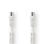 Cable coaxial Nedis CSGL40020WT10 1 m 120 dB macho a hembra blindaje 4 capas blanco