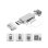 Lettore di carte Akashi ALTSDREADER3IN1 USB Type-A/C/Micro-USB Bianco