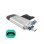 Lettore di carte Akashi ALTSDREADER3IN1 USB Type-A/C/Micro-USB Bianco