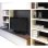 Mesa de TV Meliconi Rotobase Elite L negra de vidrio templado base giratoria