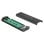 Box SSD DeLock 42031 M.2 Alluminio Plastica Nero USB-C NVMe SATA