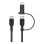 Cable USB-C Belkin CAC003HQ1.5MBK 2 en 1 con Lightning y carga rápida 1,5 m negro