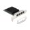 Tarjeta de Red DeLock 88601 PCI Express 2,5 Gbps 4 Puertos Wake On LAN