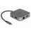 Estación dock DeLock 87742 USB-C HDMI RJ-45 USB-A PD 87W LED gris metálica