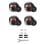 Accessorio simulatore Oplite 101268 R8 Supreme 4 ruote Nylon Acciaio Nero Rosso