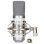 Microphone Woodbrass 354024 USB cardioïde blanc spécial streaming et gaming