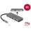 Base para portátil DeLock 87743 USB-C HDMI SD Lector 87 W PD Metal Gris