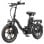 Vélo électrique Eskute D100 250W 36V 13Ah roues 16 pouces frein à disque noir