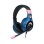 Auriculares BigBen V1 Fox com fio jack 3,5 mm Gaming microfone dobrável Azul