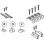 Kit de montaje Balay 3AB3030L para placas modulares y biseladas de cristal