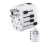 Adattatore di viaggio universale Hama World Travel Pro 100-250 V compatto bianco