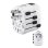 Adattatore di viaggio universale Hama World Travel Pro 100-250 V compatto bianco