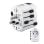Adattatore di viaggio universale Hama World Travel Pro 100-250 V compatto bianco
