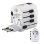 Adattatore di viaggio universale Hama World Travel Pro 100-250 V compatto bianco