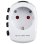 Adattatore di viaggio universale Hama World Travel Pro 100-250 V compatto bianco