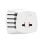 Adaptador de enchufe Hama MUV Micro universal compacto blanco