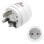 Régua de tomadas Hama 00223483 1 tomada adaptador viagem UK-EU proteção terra branco