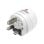 Régua de tomadas Hama 00223483 1 tomada adaptador viagem UK-EU proteção terra branco