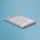 Teclado R-Go Tools Numpad Break Bluetooth ultrafino compacto branco com indicador de pausa