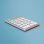 Teclado R-Go Tools Numpad Break Bluetooth ultrafino compacto branco com indicador de pausa