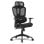 Chaise de bureau Alpha Gamer Luna V2 ergonomique noire, maille, support magnétique