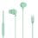 Auriculaires Celly UP1600TYPECGN filaires USB-C pour appels et musique avec micro vert