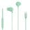 Auriculaires Celly UP1600TYPECGN filaires USB-C pour appels et musique avec micro vert