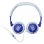 Auriculares JBL Junior 320 com fio Jack 3.5 mm para crianças com microfone azul