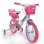 Bicicletta per bambina DINO BIKES 144R-UN 14" acciaio rosa bianco ruote supporto