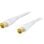 Cable coaxial Deltaco AN-101 1 m blanco conectores IEC dorados