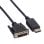 Adapter VALUE 11995608 1,5 m DisplayPort auf DVI-D Schwarz