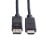Adapter Videokabel ROLINE 11445780 DisplayPort auf HDMI 1 m Schwarz