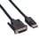 Adapterkabel ROLINE 11.04.5775 DisplayPort auf DVI-D 1,5 m LSZH Schwarz