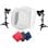 Fotostudio Set StudioKing WTK75 2 Lampen 40 W Faltbare Lichtbox 75x75x75 cm Schwarz Blau Rot Weiß