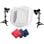 Fotostudio Set StudioKing WTK75 2 Lampen 40 W Faltbare Lichtbox 75x75x75 cm Schwarz Blau Rot Weiß